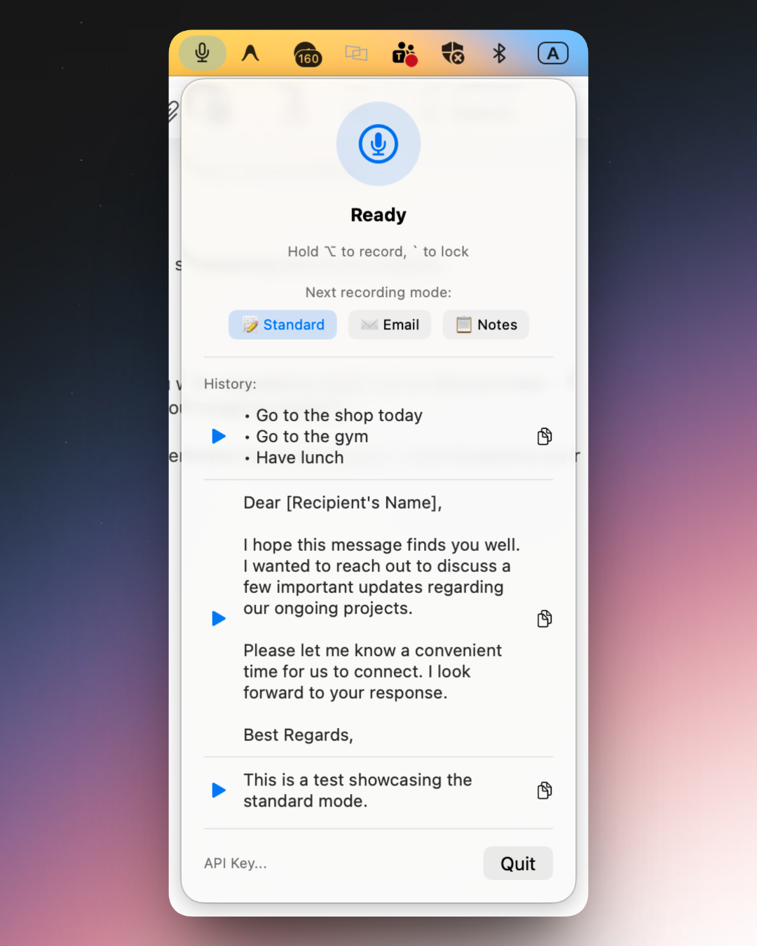DictationApp for Mac Screenshot 1