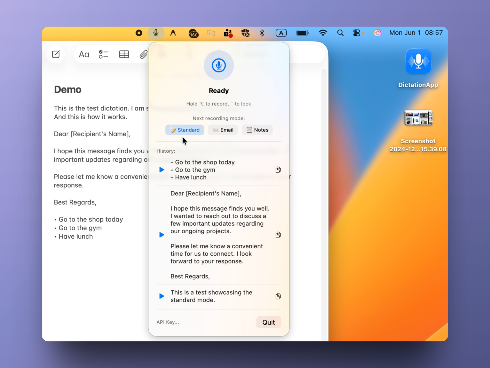 DictationApp for Mac Screenshot 2